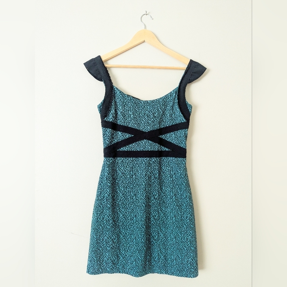 Free People Teal And Black Cutout Dress - Picture 2 of 5